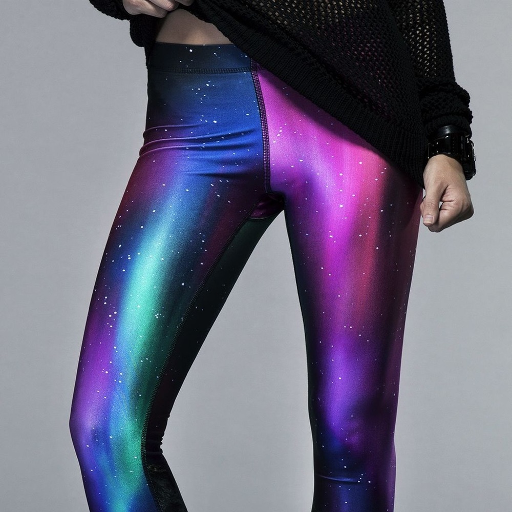 EUC Zara Terez Galaxy Workout Leggings Large/L 🌙